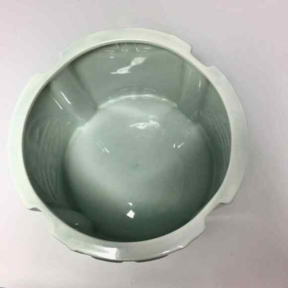 VINTAGE Signed 1980 Shafford Orientale Pale Green Planter Vase Home Decor - Picture 7 of 9